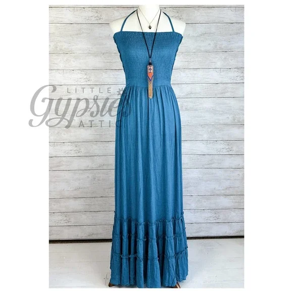 Handmade Tropical Resort Bohemian Maxi Dress - Picture 6 of 13